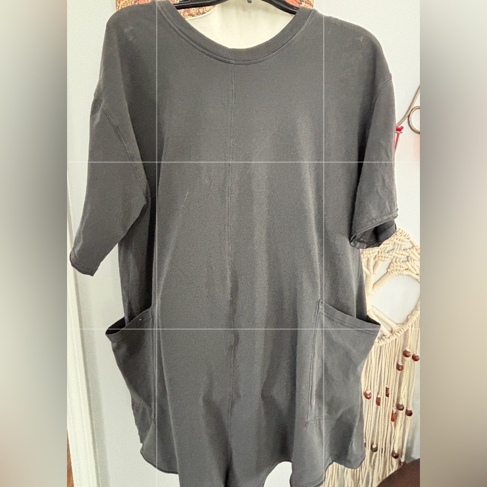 Free People Woman HOT SHOT TEE ROMPER CODDY -NWT- Large OVERSIZED